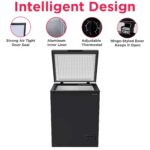 FRIGIDAIRE EFRF5003-BLACK Chest Deep Freezer-Garage-Ready, 5.0 Cu. Ft. Capacity, Black-Adjustable Thermostat-Removable - Image 7