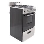 Avanti Gas Range Oven, Compact Freestanding Design, 4 Sealed Burners with Electronic Ignition, 2.1 Cu.Ft. Capacity Features Storage - Image 2