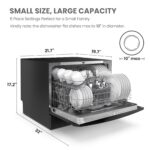 COMFEE’ Countertop Dishwasher, Energy Star Portable Dishwasher, 6 Place Settings & 8 Washing Programs, Speed, Baby-Care - Image 11