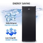 Commercial Cool Upright Freezer, Stand Up Freezer 6 Cu Ft with Reversible Door, Black - Image 2