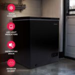 FRIGIDAIRE EFRF5003-BLACK Chest Deep Freezer-Garage-Ready, 5.0 Cu. Ft. Capacity, Black-Adjustable Thermostat-Removable - Image 6