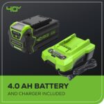 Greenworks 40V 16" Cordless Lawn Mower, Ultra-Light Push Mower with 4.0Ah Battery & Charger - Image 8