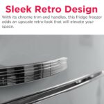 Frigidaire EFR753, 2 Door Apartment Size Refrigerator with Freezer, Retro Chrome Handle, 7.5 cu ft, Platinum Series, Stainless steel - Image 2