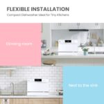 COMFEE’ Portable Mini Dishwasher, Energy Star, Countertop, 6 Place Settings, with 8 Washing Programs, Speed, Baby-Care, ECO& Glass - Image 8