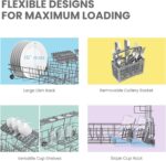 COMFEE’ Countertop Dishwasher, Energy Star Portable Dishwasher, 6 Place Settings & 8 Washing Programs, Speed, Baby-Care - Image 9