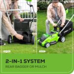 Greenworks 40V 16" Cordless Lawn Mower, Ultra-Light Push Mower with 4.0Ah Battery & Charger - Image 10