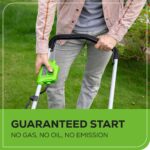 Greenworks 40V 16" Cordless Lawn Mower, Ultra-Light Push Mower with 4.0Ah Battery & Charger - Image 12