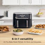 Ninja DZ550 Foodi 10 Quart 6-in-1 DualZone Smart XL Air Fryer with 2 Independent Baskets, Smart Cook Thermometer - Image 7