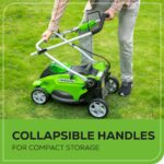 Greenworks 40V 16" Cordless Lawn Mower, Ultra-Light Push Mower with 4.0Ah Battery & Charger - Image 9